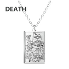 Dawapara Tarot Cards Necklace for Women - Stainless Steel Wealth Amulet