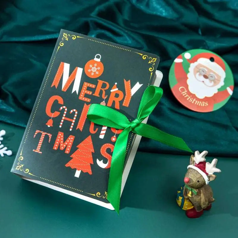 4-Piece Merry Christmas Book-Shaped Candy Boxes