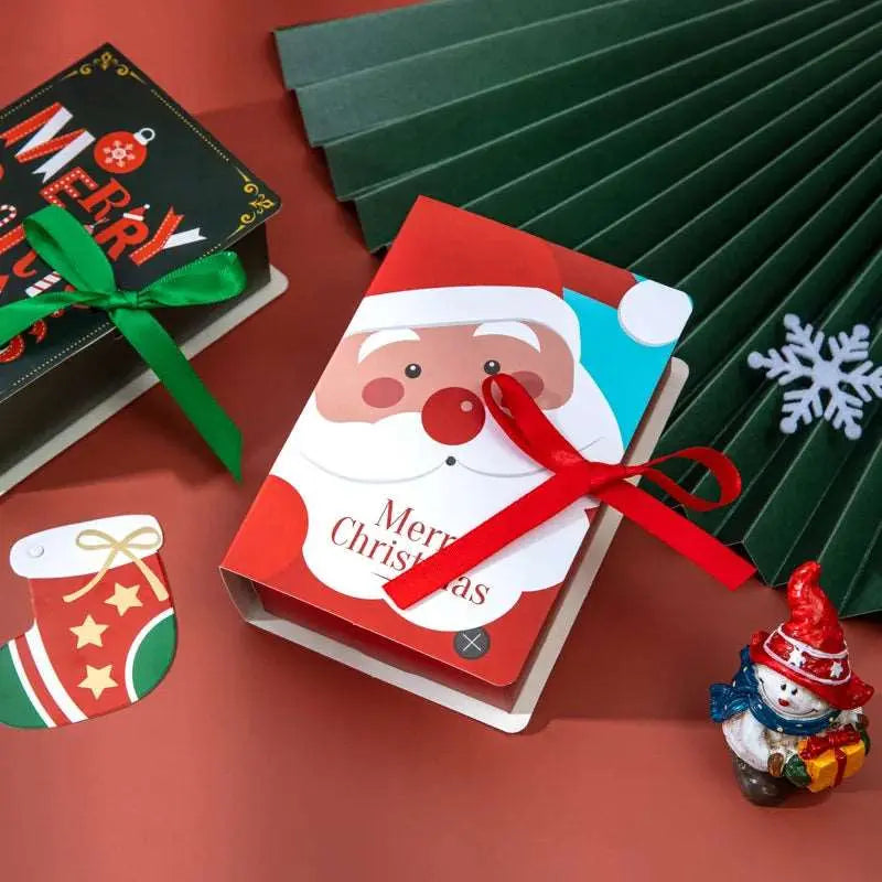 4-Piece Merry Christmas Book-Shaped Candy Boxes