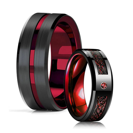 Red Groove Celtic Dragon Men's Ring - Sonex Shop | Quality Products