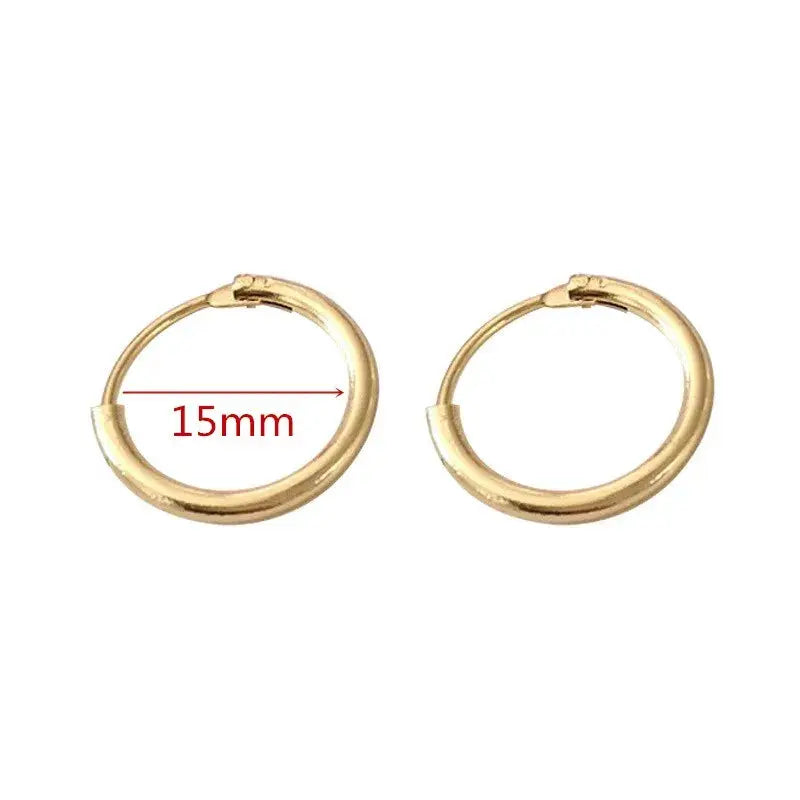 40-80mm Big Smooth Circle Hoop Earrings for Women - Simple Round Loop Wedding Jewelry