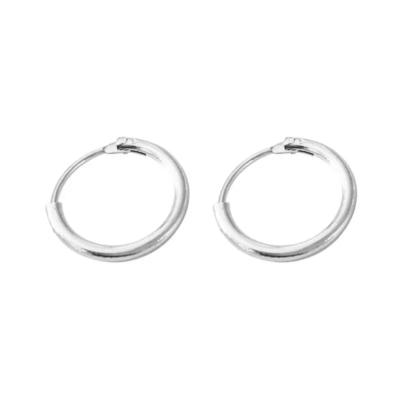 40-80mm Big Smooth Circle Hoop Earrings for Women - Simple Round Loop Wedding Jewelry