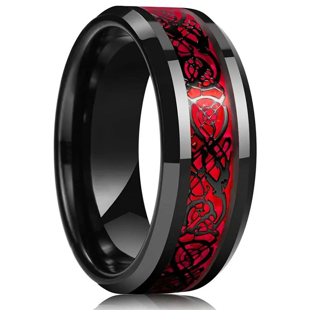 Red Groove Celtic Dragon Men's Ring - Sonex Shop | Quality Products