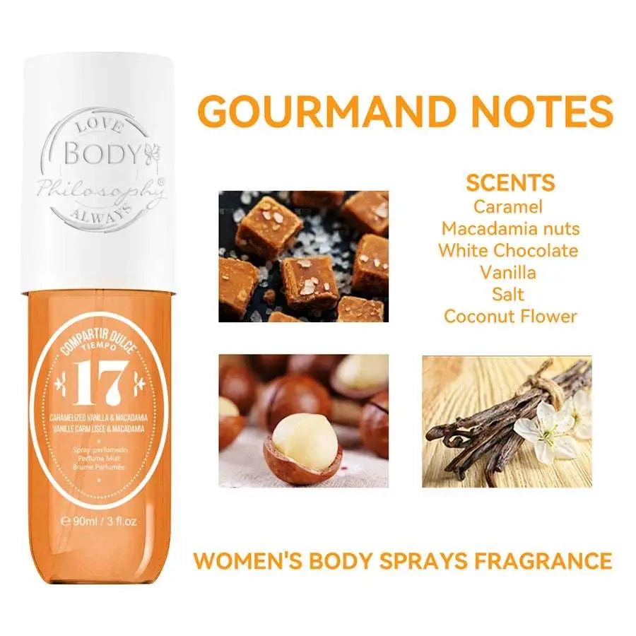 90ML Fragrance Hair & Body Mist – Uplifting Vanilla Scent Inspired by SOL Gourmand Body Spray for Women