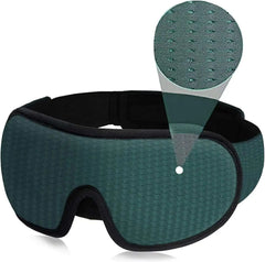 3D Sleep Eye Mask - Soft Padded Blindfold, Light Blockout, Comfortable Fabric Shade