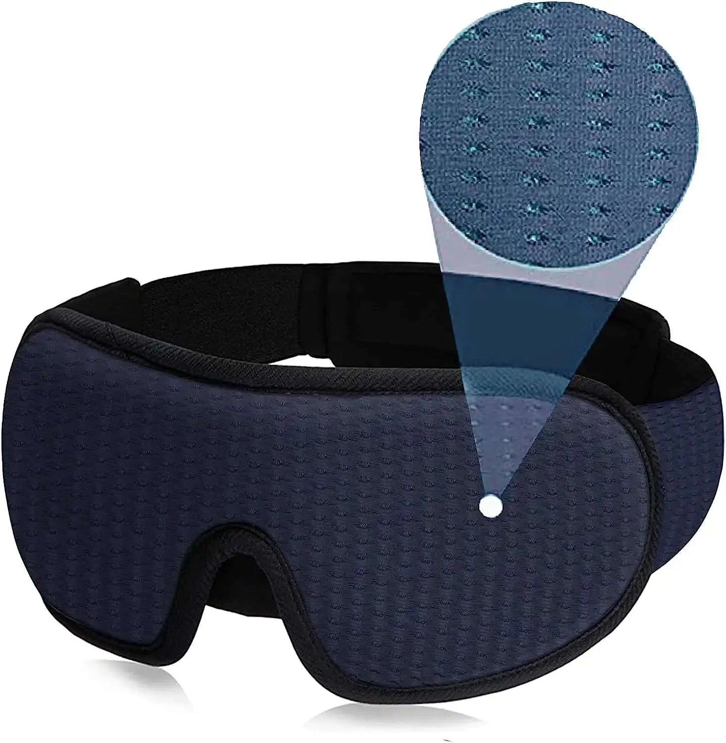 3D Sleep Eye Mask - Soft Padded Blindfold, Light Blockout, Comfortable Fabric Shade