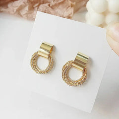 Retro Metal Gold Color Multiple Small Circle Stud Earrings - Sonex Shop | Quality Products