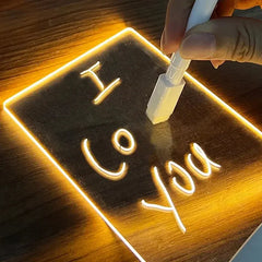 LED Night Light Note Board – USB-Powered Message Board with Pen, Decorative Lamp for Children & Girlfriend