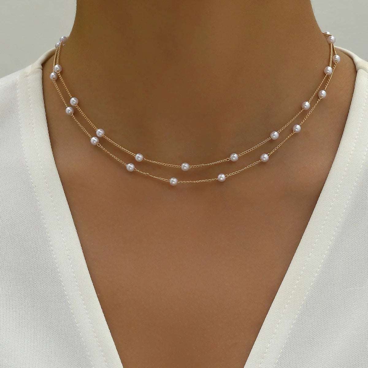 Big Pearl Choker Necklace - Elegant Wedding Jewelry for Women