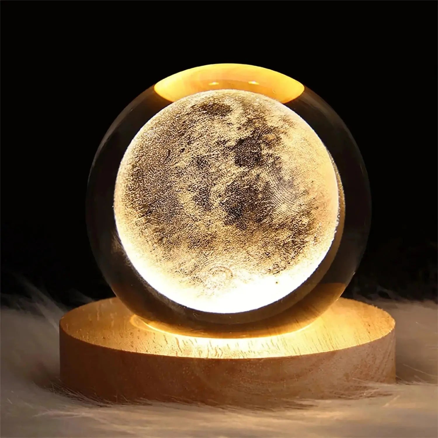 Unique 3D Crystal Ball Lamp – Galaxy & Planetary Projections, USB Night Light for a Cozy Atmosphere