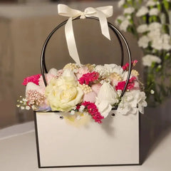 Portable Flower Box Kraft Paper Handy Gift Bag with Handle - Sonex Shop | Quality Products