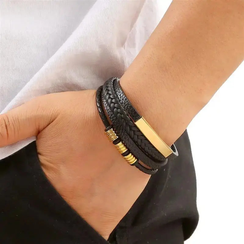 Classic Men's Leather Bracelet - Sonex Shop | Quality Products