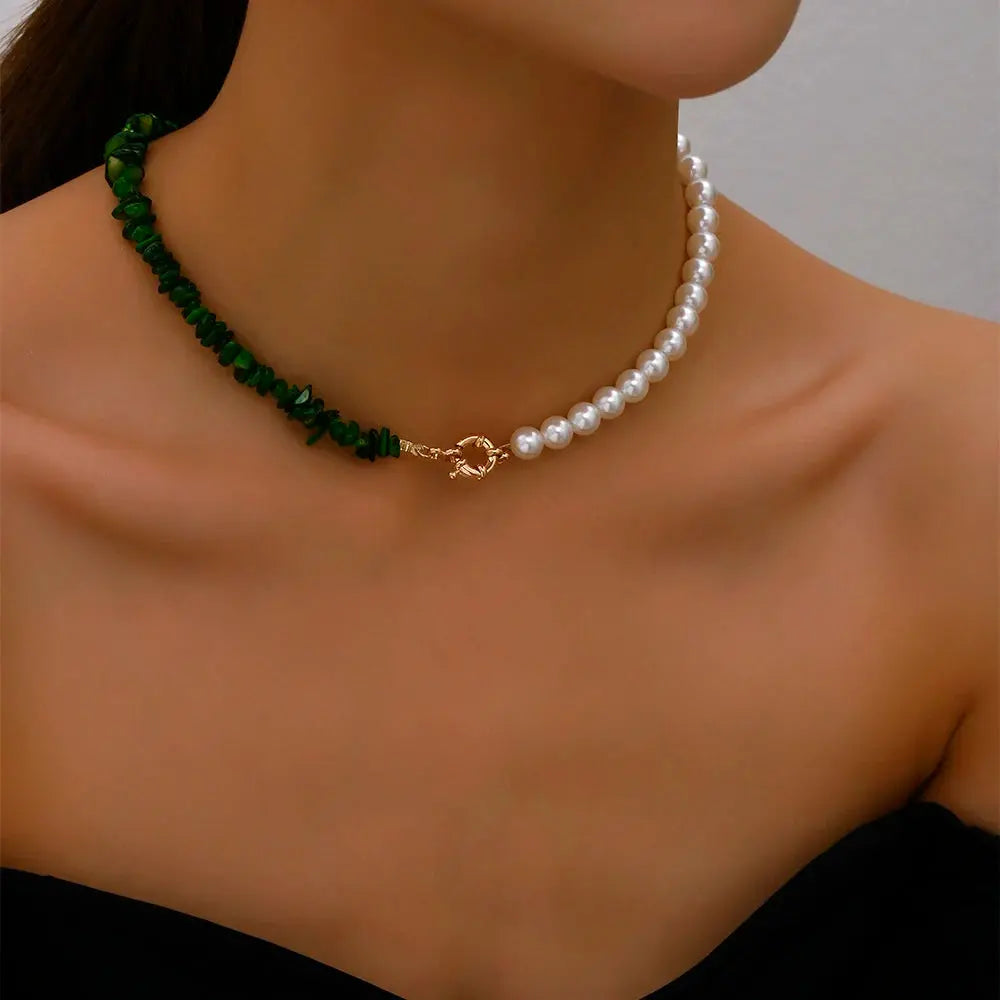 Big Pearl Choker Necklace - Elegant Wedding Jewelry for Women