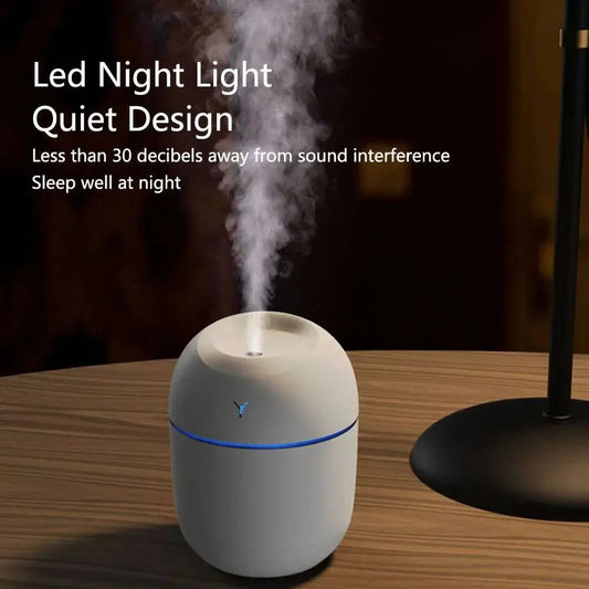 250ml Humidifier Mini Aromatherapy Diffuser for Home with Romantic Light, USB Essential Oil Car Purifier Air