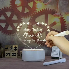 LED Night Light Note Board – USB-Powered Message Board with Pen, Decorative Lamp for Children & Girlfriend