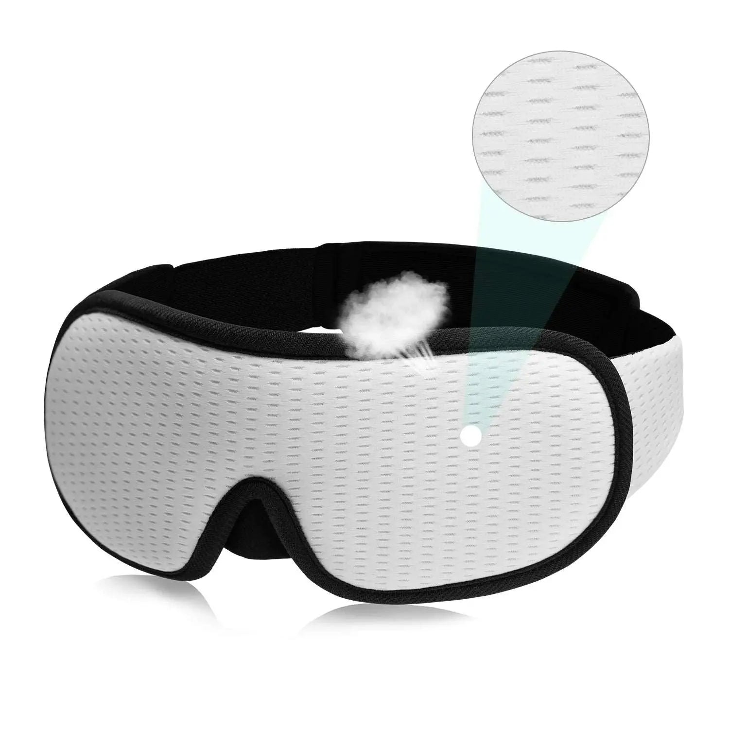 3D Sleep Eye Mask - Soft Padded Blindfold, Light Blockout, Comfortable Fabric Shade