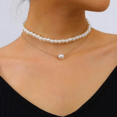 Big Pearl Choker Necklace - Elegant Wedding Jewelry for Women