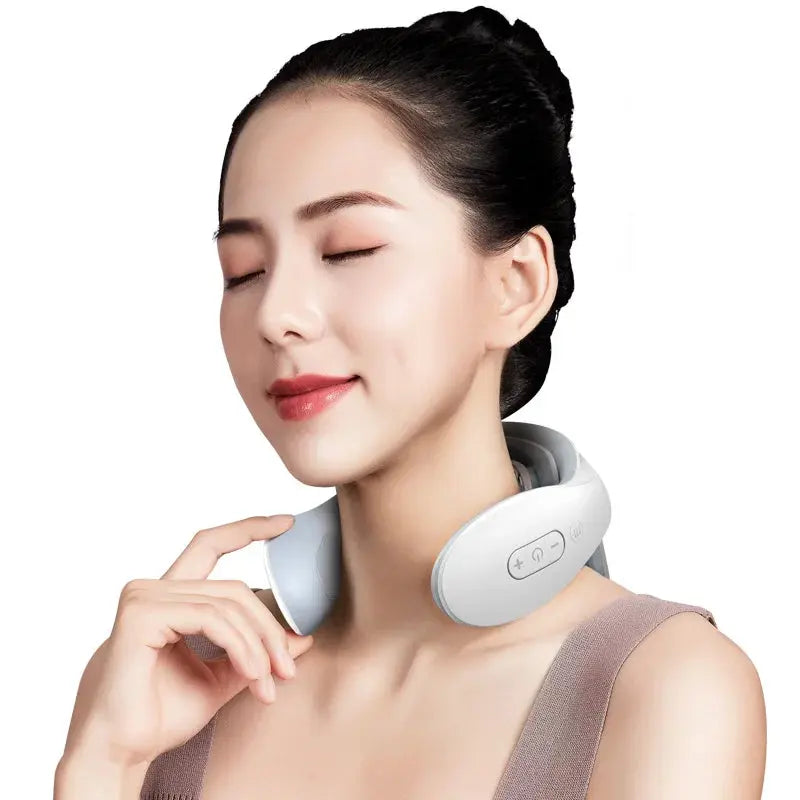 Smart Neck Massage Device – Portable Shoulder and Cervical Vertebra Massager with Heating and Vibration for Pain Relief