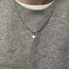 Simple Star Hollow Choker Necklace - Trendy Pendant Chain for Men & Women