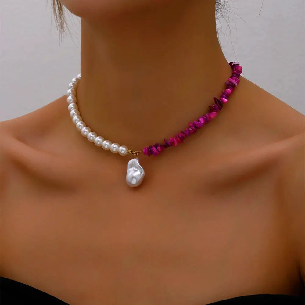 Big Pearl Choker Necklace - Elegant Wedding Jewelry for Women