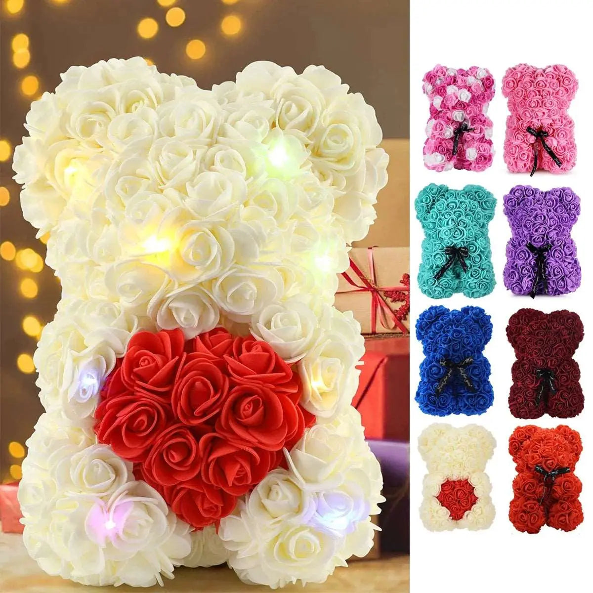 1pc Artificial Eternal Rose Teddy Bear – Perfect Gift for Mom, Mother's Day, Valentine's Day, and Anniversaries