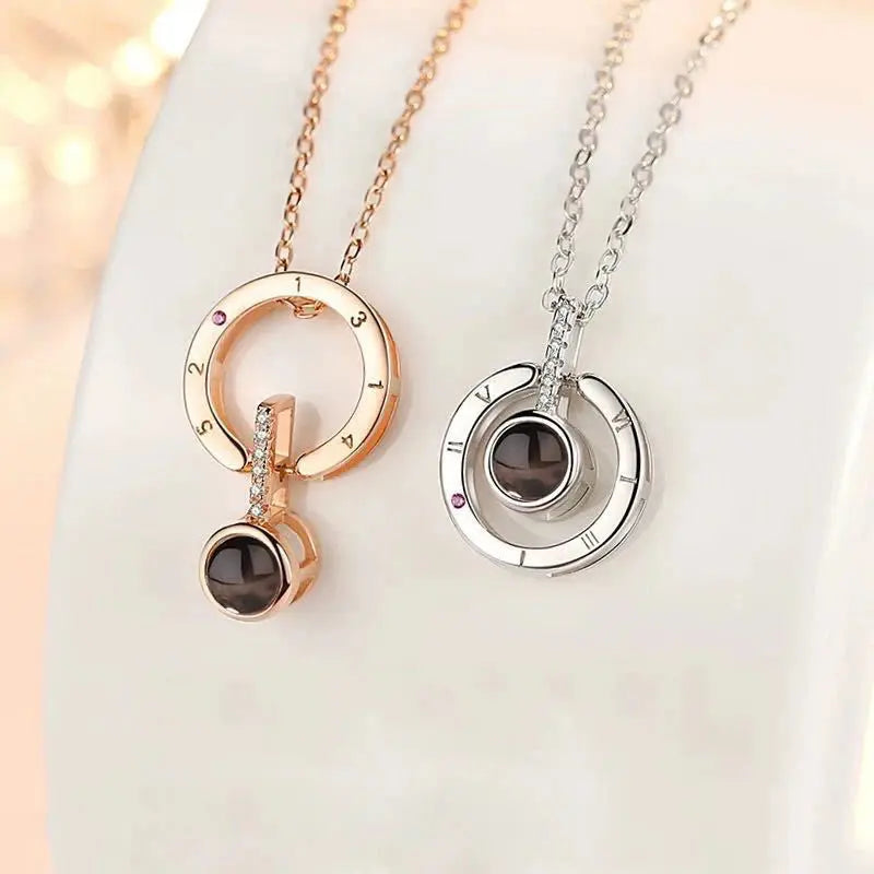 Projection Necklace Set With Rose Gift Box - Sonex Shop | Quality Products