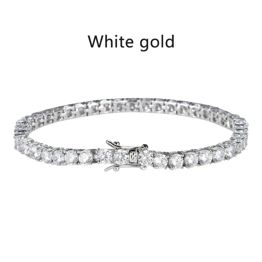 Moissanite Tennis Bracelet - s925 Sterling Silver Plated with 18k White Gold