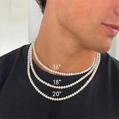 Handmade Pearl Bead Necklace - Trendy Jewelry for Men & Women