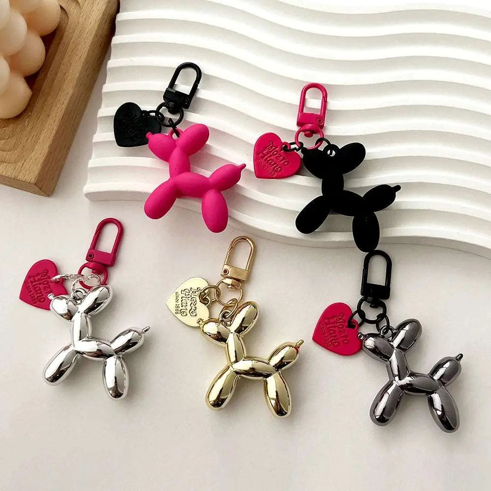 Cute Acrylic Cartoon Balloon Dog Keychains