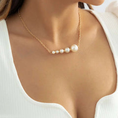 Big Pearl Choker Necklace - Elegant Wedding Jewelry for Women