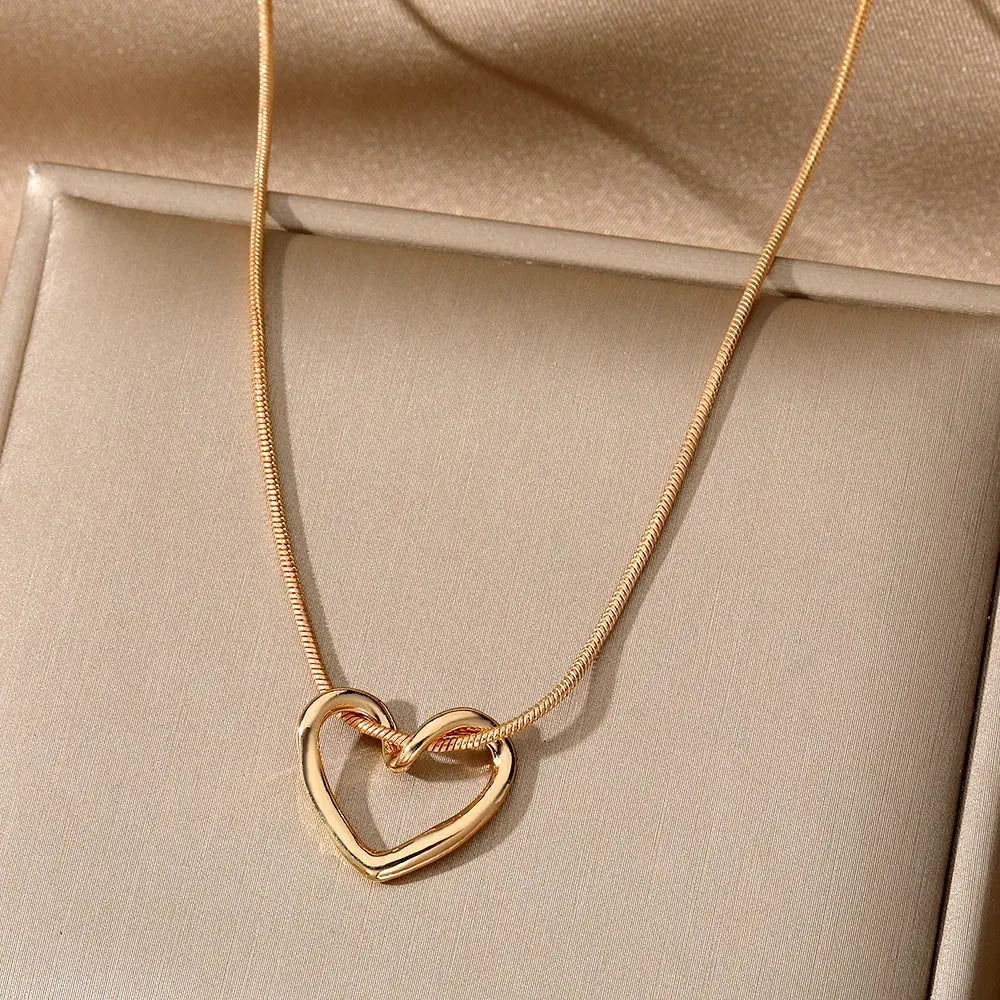 Ladies' Alloy Hollow LOVE Heart Pendant Necklace - Sonex Shop | Quality Products