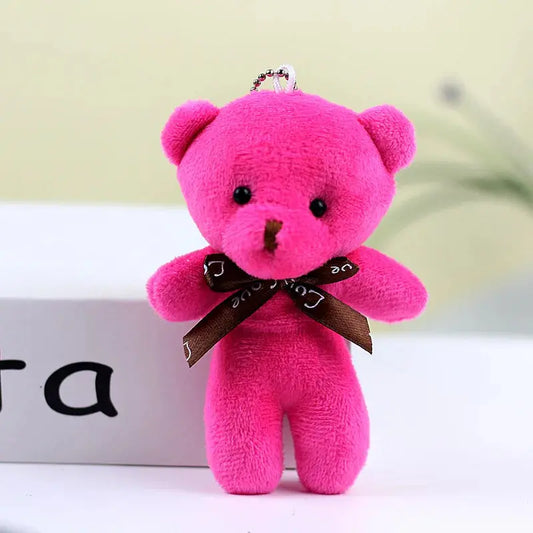 10 pieces of Tiny Bear Stuffed Plush Toys, Mini Bear Doll Toy Keychain, Bag Pendants, Wedding Decoration, Children Birthday Party Gifts