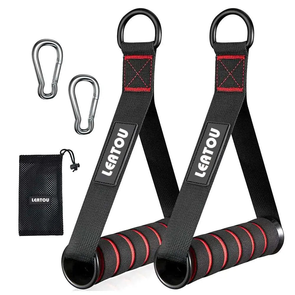 D-Ring Metal Gym Handles with Hooks